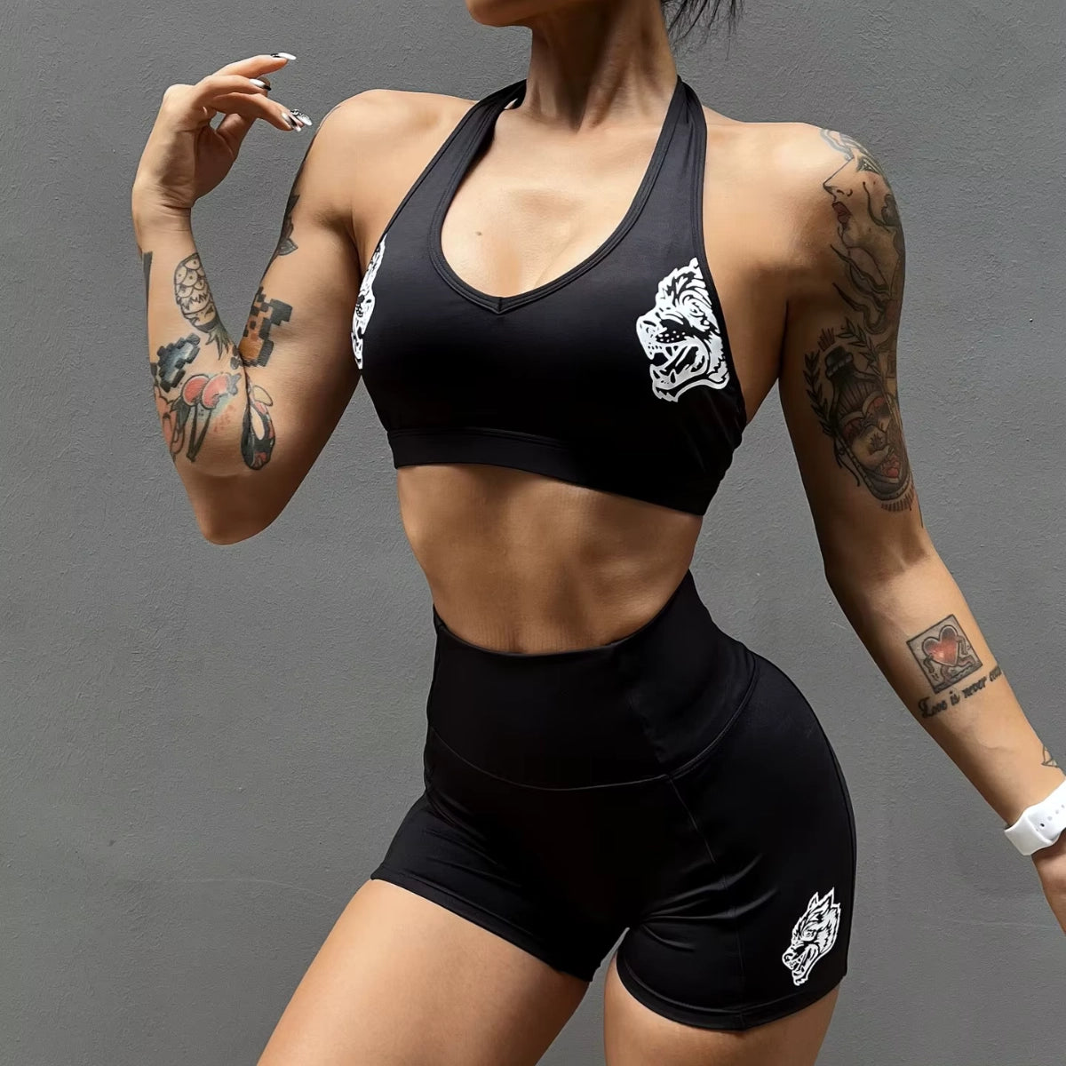 Women's Wolves Two-Piece Yoga Set (1+1)