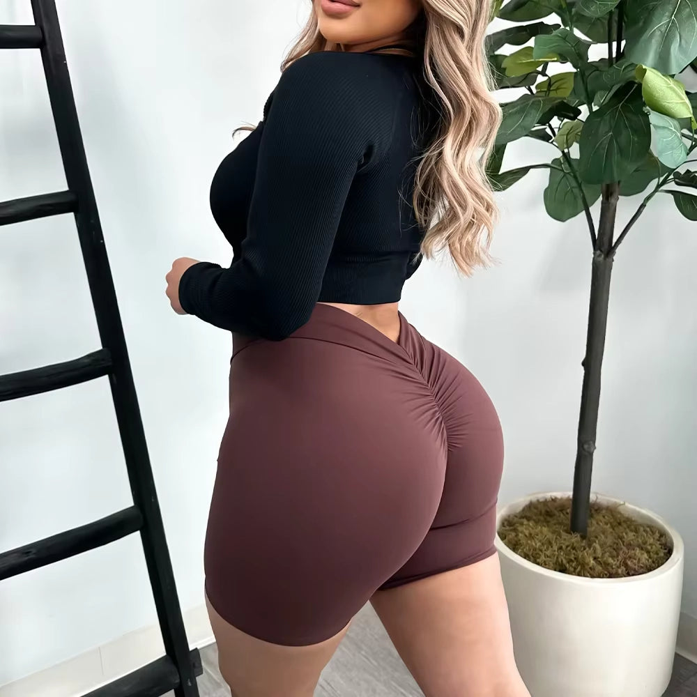 Women's Booty Yoga Shorts (1+1)