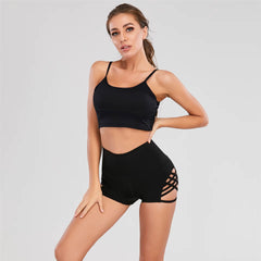 High-Waist Yoga Shorts (1+1)
