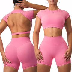 Women's Cut-Back Two-Piece Yoga Set (1+1)