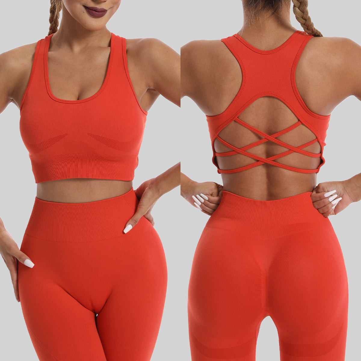 Women's Slim Sport Two-Piece Short Set (1+1)